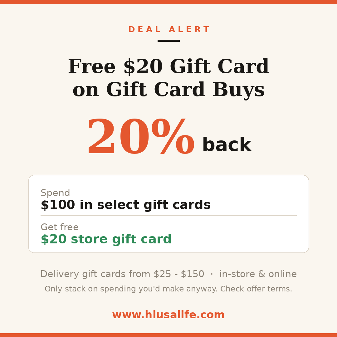 Target Deal: Free $20 Gift Card When You Buy $100 in DoorDash Gift Cards