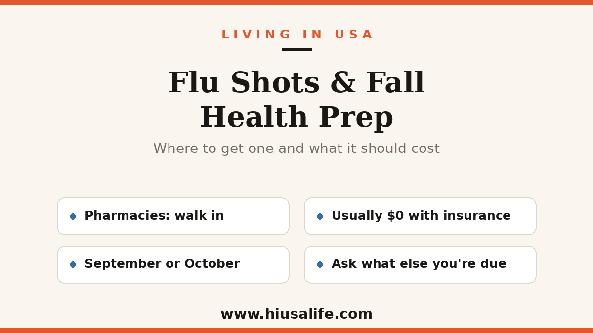 Flu Shots and Fall Health Prep in the USA (2026): Where to Get One and What It Costs