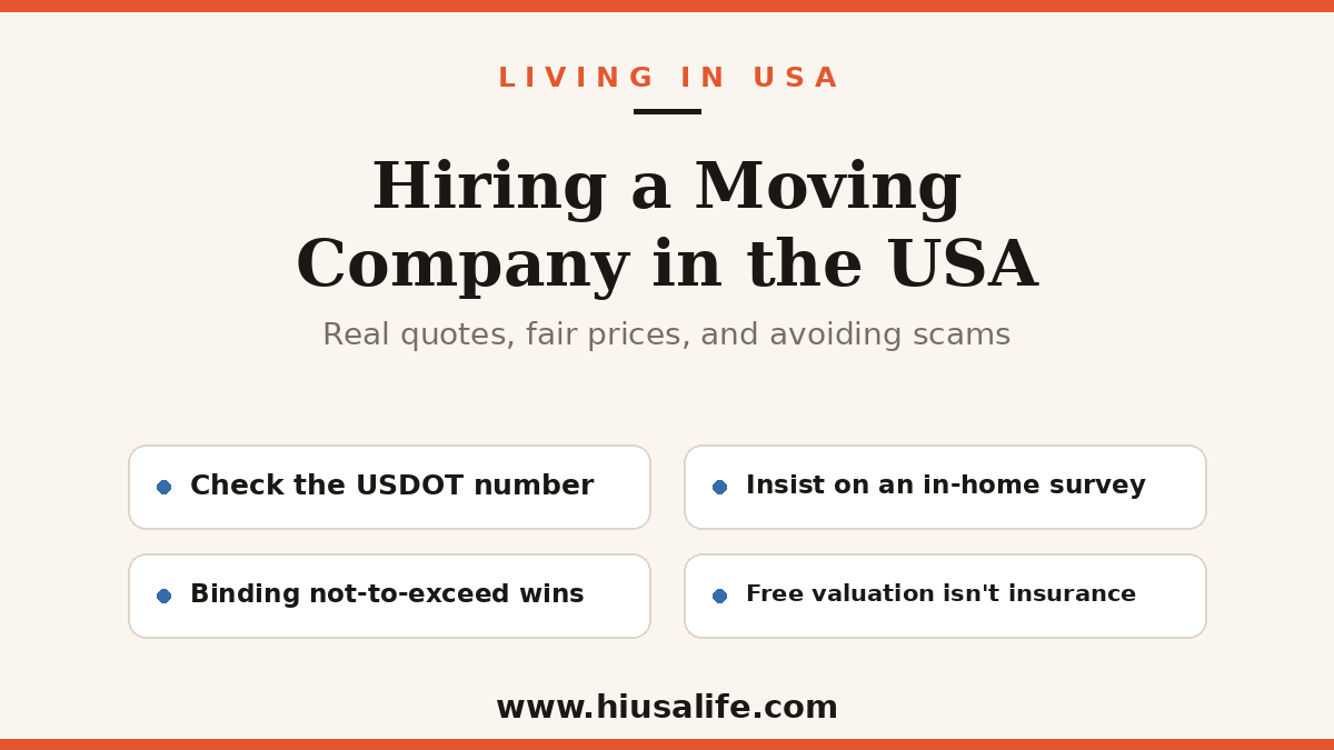 How to Hire a Moving Company in the USA (2026): Real Quotes, Fair Prices, and Avoiding Hostage Loads